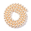 UV Plating Pearlized Glass Pearl Beads Strands GLAA-F128-01A-T8-4