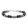 Adjustable Synthetic Non-magnetic Hematite Bead Stretch Bracelets PW-WG03C29-01-4