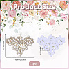 ABS Imitation Pearl & Bead Embroidered Applique Patch DIY-WH0780-11-2
