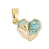 Brass Enamel Pendants KK-U068-01G-02-1