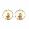 Autumn Theme Alloy Enamel Pendants ENAM-S115-195-2