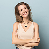 4Pcs 4 Styles Natural & Synthetic Mixed Stone & Wood Flower Pendant Necklaces Set with Adjustable Nylon Cords NJEW-FI0001-42-5