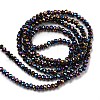Electroplate Glass Beads Strands X-EGLA-F149-FP-10-2