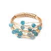 Natural Gemstone Finger Rings RJEW-TA00221-3