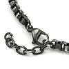 304 Stainless Steel Enamel Box Chain Anchor Link Bracelets for Women BJEW-G717-15B-3