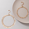 Alloy Paperclip Chain Flower Tassel Double Layer Anklets for Women FS-WGB7378-01-1