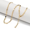 304 Stainless Steel Dapped Chain Necklaces NJEW-H043-05G-1