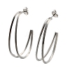 304 Stainless Steel Stud Earrings EJEW-F361-22P-2