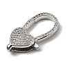 Brass Clear Cubic Zirconia Lobster Claw Clasps KK-Z078-46C-P-2