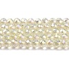 Electroplate Transparent Glass Beads Strands GLAA-H021-01B-FR04-2