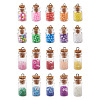 Glass Wishing Bottle Pendant Decorations GLAA-TA0001-09-1