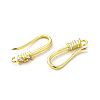 Brass Micro Pave Clear Cubic Zirconia Earring Hooks ZIRC-R112-10G-2