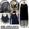 1 Yard Glass Fringe Trimming AJEW-PH0006-69-5