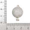 Brass Micro Pave Clear Cubic Zirconia Box Clasps CU-CBA8324-01P-3