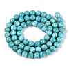 Dyed Synthetic Fossil Beads Strands G-T139-6mm-66F-3