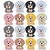 16Pcs 8 Colors Cartoon Animal Dog Silicone Beads JX707A-1