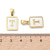 Ion Plating(IP) 304 Stainless Steel Pave Shell Pendants X-STAS-G327-01G-T-3