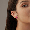 4 Pairs 4 Colors Alloy Enamel Huggie Hoop Earrings for Women EJEW-HY0001-23B-5