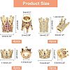 16Pcs 4 Style Brass Cubic Zirconia Beads KK-NB0001-53-2