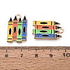 Alloy Enamel Pendants ENAM-Q004-01KCG-27-3