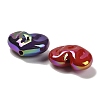 UV Plating Opaque Rainbow Iridescent Acrylic Beads X-SACR-R001-01A-3