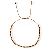 Natural Tiger Eye Beaded Beaided Bead Barcelets for Women Men VG0816-3-2