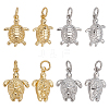 12Pcs 4 Styles Brass Pendants KK-ME0001-44-1