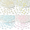 80Pcs 2 Styles Transparent Spray Painted Glass Beads GLAA-YW0003-72A-2