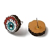 Wood Stud Earrings EJEW-Z054-02A-2