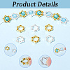 50Pcs Long-Lasting Plated Alloy Bead Frame FIND-SP0002-54-6