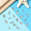 6Pcs 6 Styles Rack Plating Brass Charms KK-YW0003-94-4