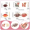 16Pcs 6 Styles Alloy Enamel Pendants ENAM-FS0002-44-4