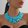 Trapezoid Acrylic Beaded Necklaces & Dangle Earrings Sets for Women WGD2EAB-03-2