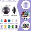 100Pcs 10 Colors Electroplate Glass Links Connectors EGLA-YW0005-58-3