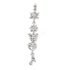 Brass Micro Pave Clear Cubic Zirconia Pendants LS-KK-D101-01C-P-1