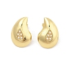 Teardrop PVD Vacuum Plating 304 Stainless Steel Stud Earrings for Women EJEW-C120-10G-1