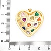 Brass Micro Pave Cubic Zirconia Pendants KK-D325-30G-3