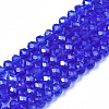 Electroplate Glass Beads Strands LS-EGLA-A034-T1mm-B27-4