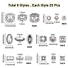 Tibetan Style Alloy Bead Caps TIBE-SC0001-25AS-2