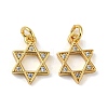 Rack Plating Brass Micro Pave Cubic Zirconia Pendants KK-A200-17G-1
