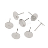 Tarnish Resistant 316 Surgical Stainless Steel Flat Round Blank Peg Stud Earring Settings STAS-R073-06A-5