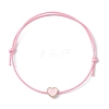 8Pcs 8 Style Heart & Skeleton Key Alloy Enamel Braided Bead Bracelets Set BJEW-JB09771-S-4