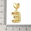 Rack Plating Brass Micro Pave Clear Cubic Zirconia Perdants KK-C067-12G-E-3