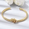 Brass Knotted Cuff Bangles for Women KK-CBACA61-02G-1
