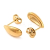 Ion Plating(IP) 304 Stainless Steel Stud Earrings EJEW-G395-31G-2