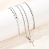 Alloy Cross Pendant Necklaces & Chain Bracelets Sets for Women SJEW-A002-01P-1