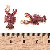 304 Stainless Steel Enamel & Glitter Powder Pendants STAS-Q119-07G-02-3