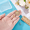 2Pcs 2 Colors 925 Sterling Silver Rhinestone Screw Carabiner Lock Charms STER-NB0001-35-3