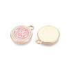 Rack Plating Alloy Enamel Pendants ENAM-N070-01C-02G-02-2