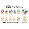 40Pcs 10 Styles Alloy Rhinestone Connector Charms FIND-TA0002-01-20